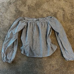Brandy Melville Striped Off the Shoulder Blouse